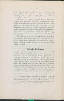 I. Höfische Erziehung.