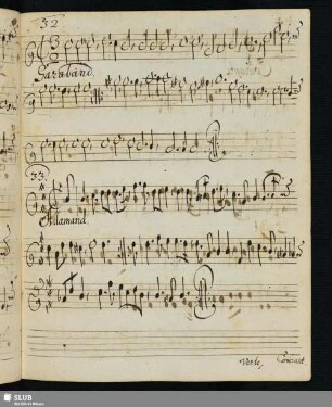 33. Horn, Johann Caspar: Allemandes
