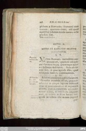 Sectio II. De Muniis Et Exercitiis Militum Romanorum.