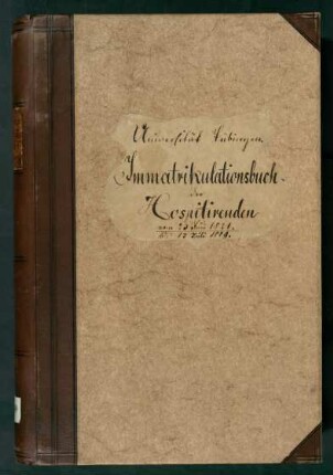 Matrikel der Hospitierenden Sommersemester 1821-Sommersemester 1889