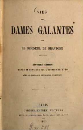 Vies des dames galantes