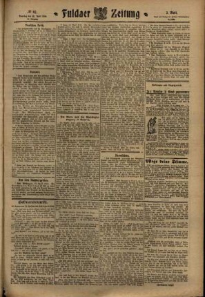 Zweite Ausgabe vom Dienstag, den 12. April 1910.