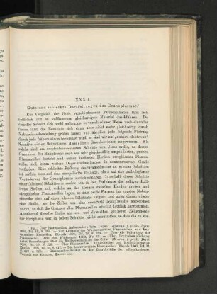 XXXII. Gute und schlechte Darstellungen des Granoplasmas.