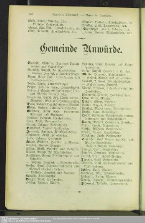 Gemeinde Unwürde