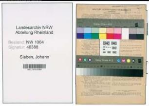 Entnazifizierung Johann Sieben , geb. 30.04.1907 (Schlosser)