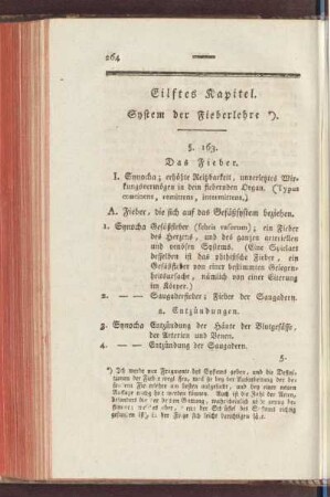 Eilftes Kapitel. System der Fieberlehre