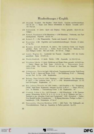 Handzeichnungen/Graphik (Nr. 437-476)