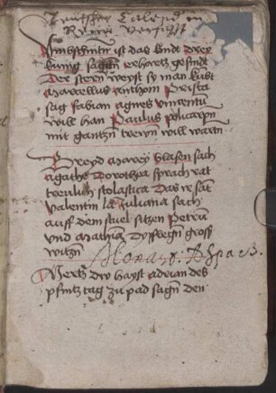 Sammelhandschrift (lateinisch und deutsch), Teil 1: Deutscher Kalender in Reimen. Notabilia quaedam varia - BSB Clm 30260