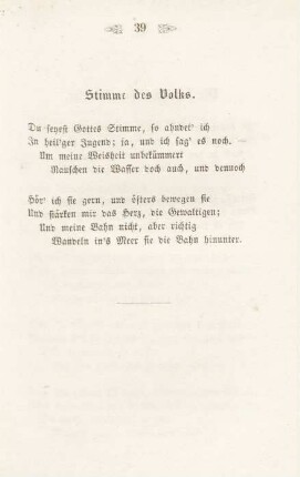 Stimme des Volks.
