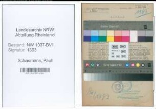 Entnazifizierung Paul Schaumann , geb. 10.08.1905 (Spediteur)