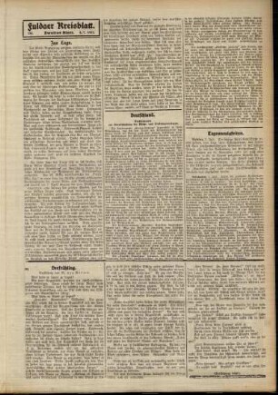 Zweite Ausgabe vom Mittwoch, den 02. Juli 1913.