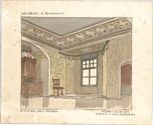 Pfann, Paul; München, Möhlstr.; Wohnhaus O. Bischoff - Innenraum im Zimmer des Herrn (Perspektive)
