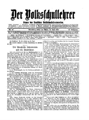 Der Preußische Lehrerverein und die Stadtlehrer