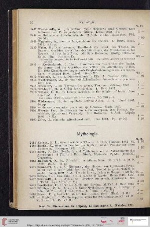 Mythologie (Nr. 2461 - 2698)
