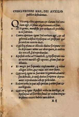 De Digamia Episcoporvm Propositiones Martini Lvtheri : Wittenbergae. M.D.XVIII.