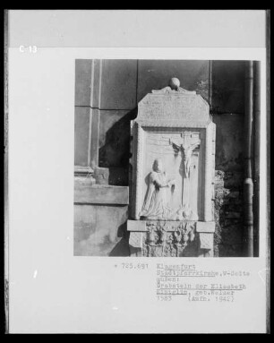 Grabstein der Elisabeth Kiniglin, verstorben 1583