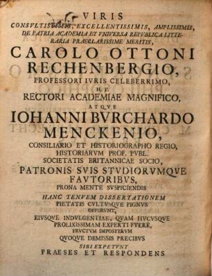 Dissertatio Academica ... De Syncretismo Philosophico, Dissertatio Academica Secvnda