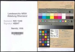 Entnazifizierung Willi Nemitz , geb. 07.01.1900 (Ingenieur)