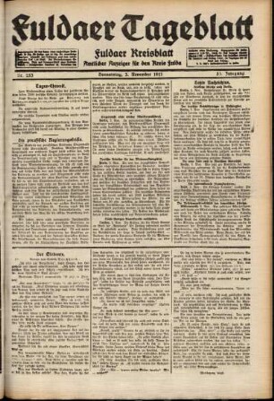 Ausgabe vom Donnerstag, den 03. November 1921.