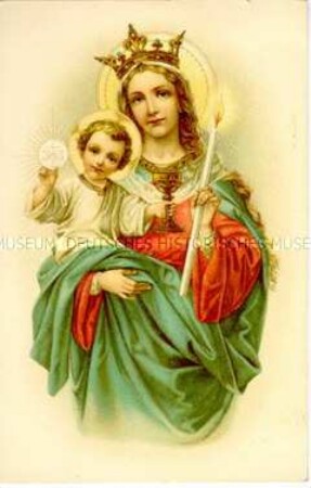 Postkarte mit christlichem Motiv - Maria mit dem Kinde