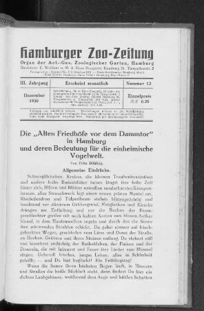 Nummer 12 : Dezember 1930