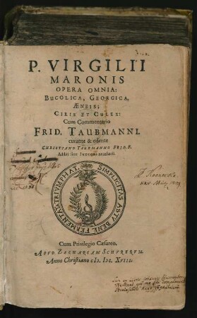 P. Virgilii Maronis Opera Omnia : Bucolica, Georgica, Aeneis; Ciris Et Culex