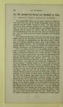 Die Herrschaft der Dreißig (sog. Tyrannen) in Athen