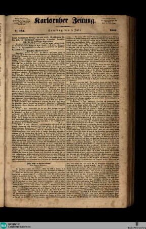 Karlsruher Zeitung, [No. 184]