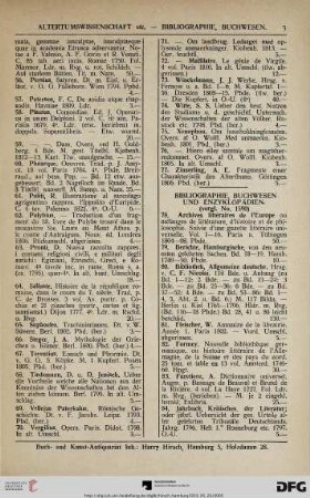 Bibliographie, Buchwesen und Enzyklopädien (Nr. 78-84)