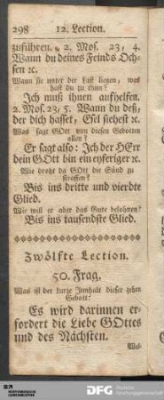 Zwölfte Lection.
