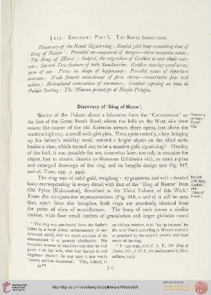 Epilogue: Part I. The Royal signet-ring
