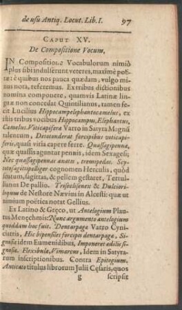 Caput XV. De Compositione Vocum,