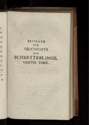 Beiträge zur Geschichte der Schmetterlinge. Vierter Theil.