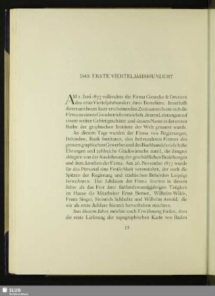 Das Erste Vierteljahrhundert