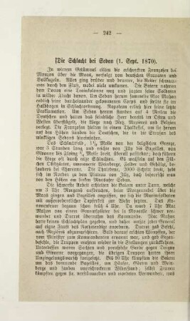 Die Schlacht bei Sedan (1. Sept. 1870)