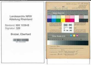 Entnazifizierung Eberhard Von Brutzer , geb. 08.07.1904 (Schauspieler)