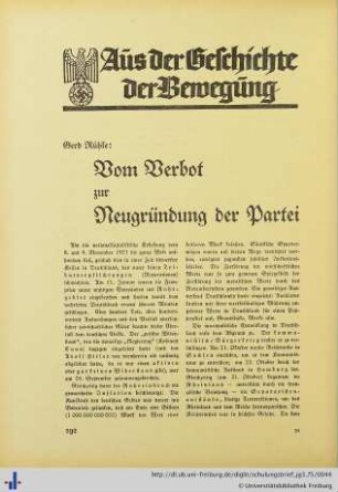 Vom Verbot zur Neugründung der Partei.