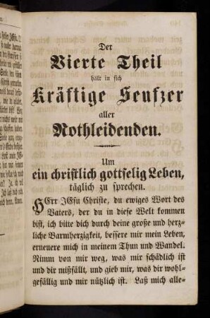 139-162, Vierter Theil. Kräftige Seufzer aller Nothleidenden.