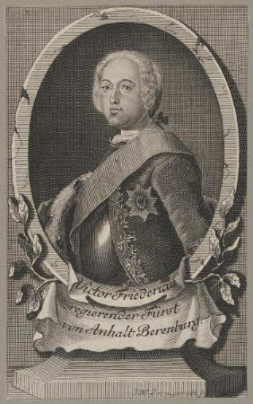 Bildnis des Victor Friedricus von Anhalt Berenburg