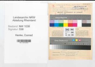 Entnazifizierung Conrad Henke , geb. 13.05.1902 (Lehrer)