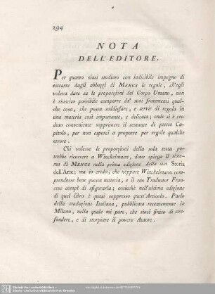 Nota Dell'Editore.
