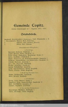 Behördenverzeichnis : Ortsbehörde