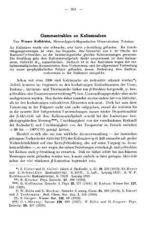 Gammastrahlen an Kaliumsalzen