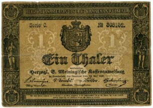 Geldschein, Taler, 22.5.1849