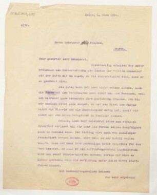 Brief an Karl Stephan : 01.03.1920