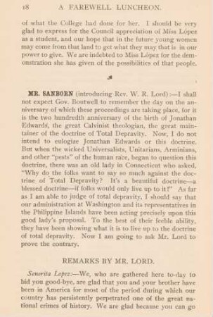 Remarks by Mr. Lord