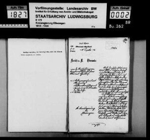 Kanzleimobiliar und Verbesserung der Einrichtung des Oberamts Gaildorf