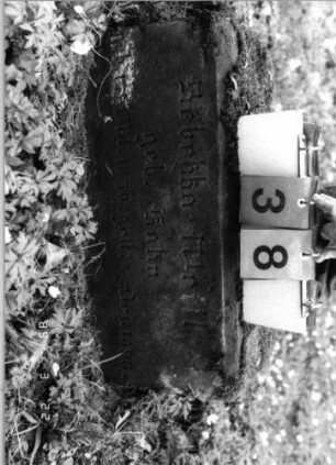 Grabstein 38 (Index: 99791806) Material: Sandstein Zustand: gut Beschreibung: Sockel Besonderheit: keine Maßangaben: Grabstein 38