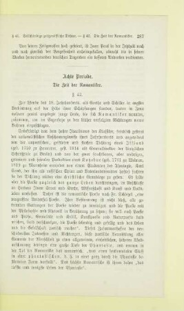 Achte Periode. Die Zeit der Romantiker