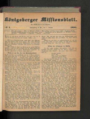 No 1. 1894.